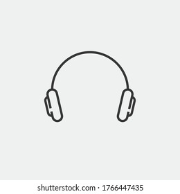 icono vectorial de par de auriculares