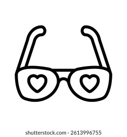 A pair of heart-shaped glasses symbolizing love, fun, and style