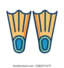 A pair of high performance swimming fins for underwater activities