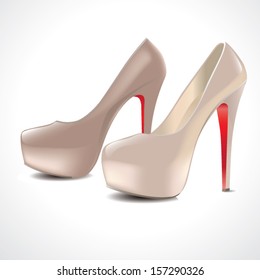 pair high-heeled shoes
