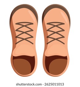 Pair of hiking boots viewed from above, suggesting a sense of adventure and exploration