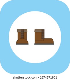 Un par de botas de caza o una bota. Calzado de goma o cuero para la temporada de caza