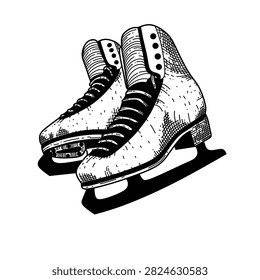 Pair ice skates boots