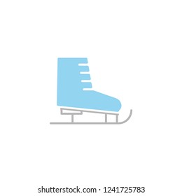 A pair of ice skating shoes flat vector icon