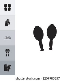 Pair icon. collection of 6 pair filled and outline icons such as glove, slippers, maraca. editable pair icons for web and mobile.
