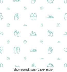 pair icons pattern seamless white background. Included editable line slippers, yin yang, glove, flip flops, maracas, baby socks icons. pair icons for web and mobile.