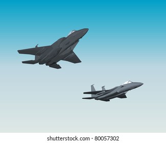 Pair of jet fighters