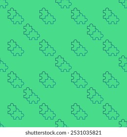 Paar Puzzle-Stücke Vektorkonzept linear nahtlose Muster