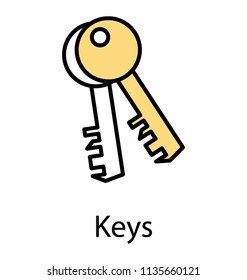 
Pair of keys has been shown to offer keys icon
