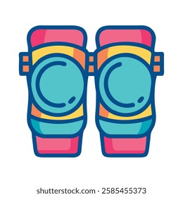 A pair of knee pads icon for skating protection