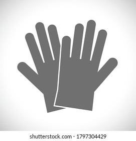 Concepto de icono de pares de guantes de látex