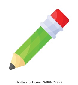 A pair of Lead pencils vector in trendy design style, isolated on white background
