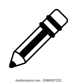 Un par de lápices de plomo Vector en estilo de diseño de moda, aislado sobre fondo blanco