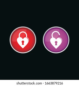a pair of lock icon design vector, icon for closed and open