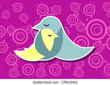 Pair of lovebirds.  Love me 