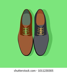 pair of man shoes vector