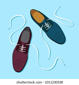 pair of man shoes vector