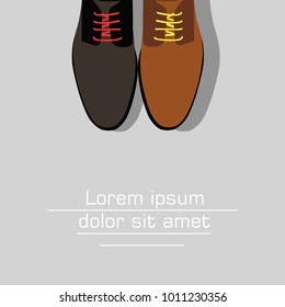 pair of man shoes vector