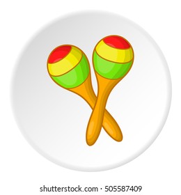 Pair of maracas icon. Cartoon illustration of pair of maracas vector icon for web