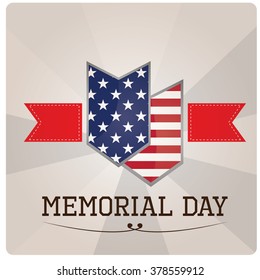 Pair of medals with the american flag and text on a grey background