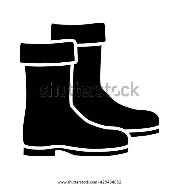 Pair Medieval Shoes Boots Flat Vector Stock Vector (Royalty Free) 428434852