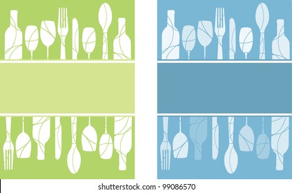 A pair of menu, advertisment or flyer  backgrounds