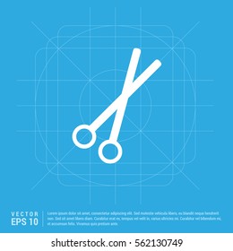 Pair of metal scissors icon 