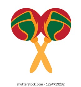 Pair of mexican maraca icon. Cinco de mayo. Vector ullustration design