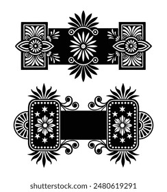 Par ornamentos rectangulares estilo