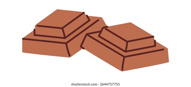 Pair of milk chocolate pieces