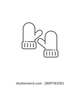 pair of mittens with thumbs together