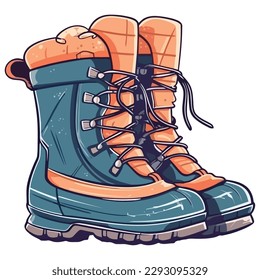 Pareja de botas modernas sobre blanco