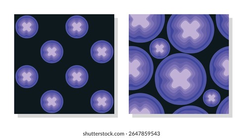 Par de formas abstratas modernas e futuristas sem emenda. Ideias contemporâneas de pano de fundo vetor imprimível para banner, têxtil, decoração de casa, laminados, embrulho de presente, modelo, brochura. 