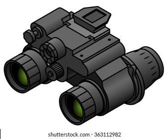 A pair of night vision binoculars.