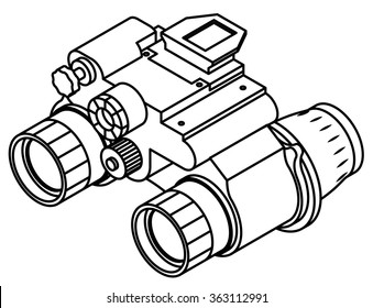 A pair of night vision binoculars.