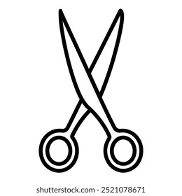 A pair of open scissors, typically used for cutting various materials.