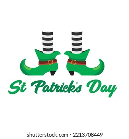 Pair Of Patrick Day Elvish Shoes Vector