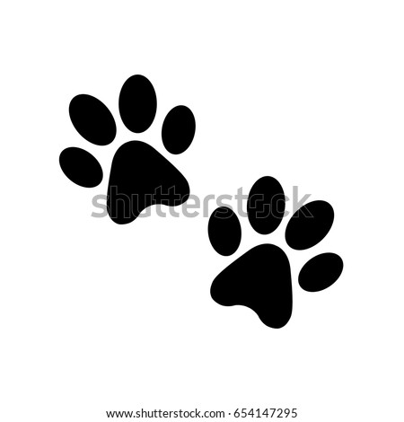 Pair of paw prints icon