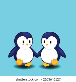 a pair of penguins, penguin vector