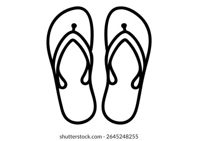 Pair of pink flip-flops isolated on white, a casual summer footwear illustration