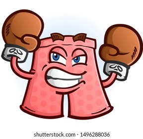 A pair of pink polka dotted boxer shorts with fists in the air, ready for an intense boxing match