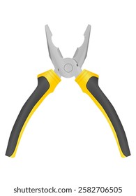 Pair of pliers on a white background. Vector illustration.