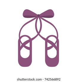 pair pointe ballet shoes slippers icon