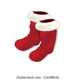 Pair of red christmas socks