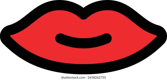 Ein Paar rote Lippen Symbol