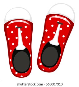 Pair of red shoes illustration