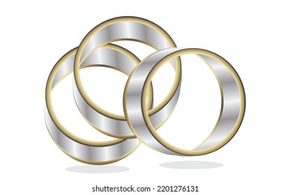 Pair Of Rings illustrator design Pro Vector