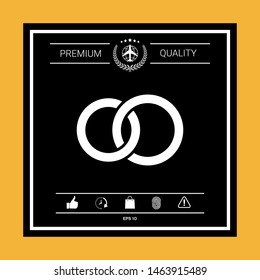 Pair rings, marriage rings. Graphic elements for your design