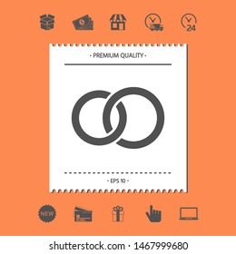Pair rings, marriage rings. Graphic elements for your design