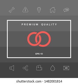 Pair rings, marriage rings. Graphic elements for your design